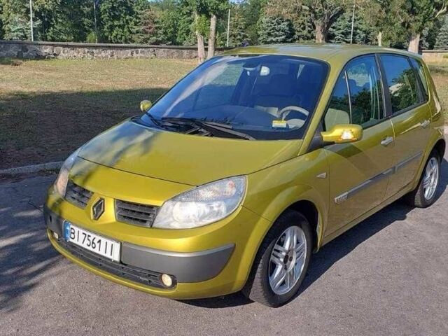 Желтый Рено Сценик II, объемом двигателя 1.6 л и пробегом 177 тыс. км за 6000 $, фото 1 на Automoto.ua