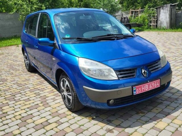 Синий Рено Сценик II, объемом двигателя 1.6 л и пробегом 197 тыс. км за 4550 $, фото 3 на Automoto.ua