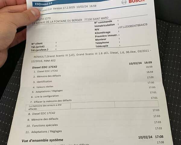 Белый Рено Сценик, объемом двигателя 1.6 л и пробегом 248 тыс. км за 8800 $, фото 75 на Automoto.ua