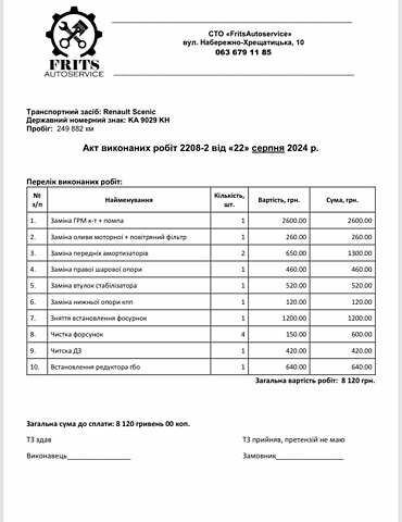Чорний Рено Сценік, об'ємом двигуна 1.6 л та пробігом 259 тис. км за 5300 $, фото 108 на Automoto.ua