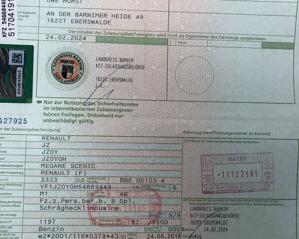 Черный Рено Сценик, объемом двигателя 1.2 л и пробегом 173 тыс. км за 8700 $, фото 27 на Automoto.ua