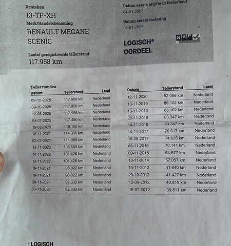 Серый Рено Сценик, объемом двигателя 1.6 л и пробегом 120 тыс. км за 6200 $, фото 31 на Automoto.ua