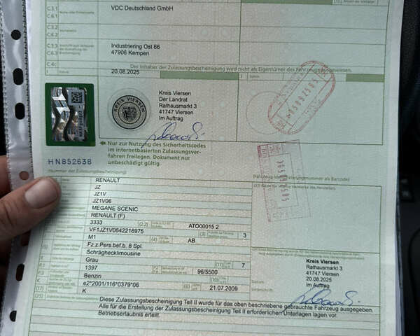 Сірий Рено Сценік, об'ємом двигуна 1.4 л та пробігом 174 тис. км за 5999 $, фото 22 на Automoto.ua