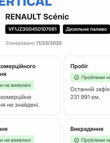 Сірий Рено Сценік, об'ємом двигуна 1.46 л та пробігом 237 тис. км за 8950 $, фото 43 на Automoto.ua