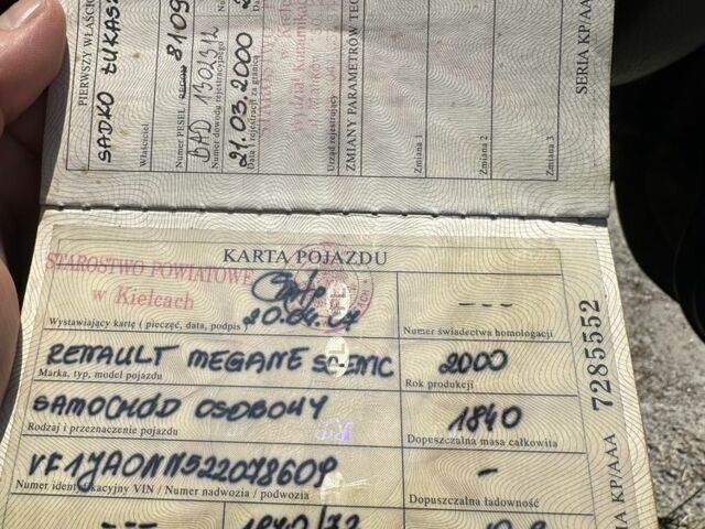 Серый Рено Сценик, объемом двигателя 1.9 л и пробегом 100 тыс. км за 1200 $, фото 1 на Automoto.ua