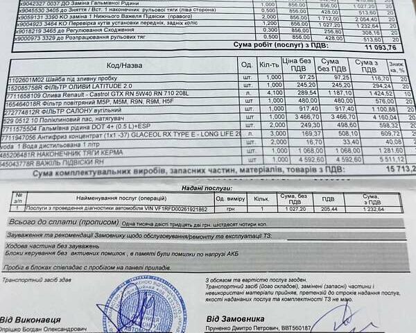 Чорний Рено Talisman, об'ємом двигуна 1.8 л та пробігом 105 тис. км за 16900 $, фото 36 на Automoto.ua