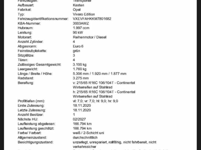Белый Рено Трафик, объемом двигателя 2 л и пробегом 166 тыс. км за 7500 $, фото 5 на Automoto.ua