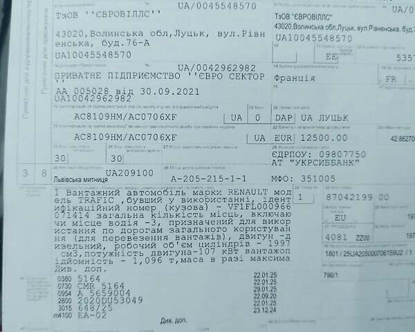Белый Рено Трафик, объемом двигателя 2 л и пробегом 140 тыс. км за 18300 $, фото 39 на Automoto.ua