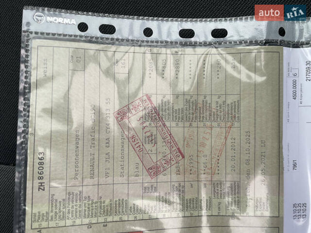 Синий Рено Трафик, объемом двигателя 2 л и пробегом 118 тыс. км за 14950 $, фото 57 на Automoto.ua