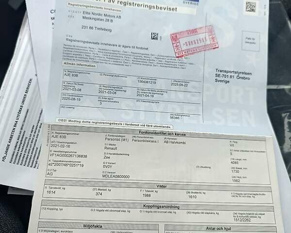 Белый Рено Зое, объемом двигателя 0 л и пробегом 130 тыс. км за 10350 $, фото 48 на Automoto.ua