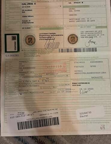 Черный Рено Зое, объемом двигателя 0 л и пробегом 39 тыс. км за 11500 $, фото 82 на Automoto.ua