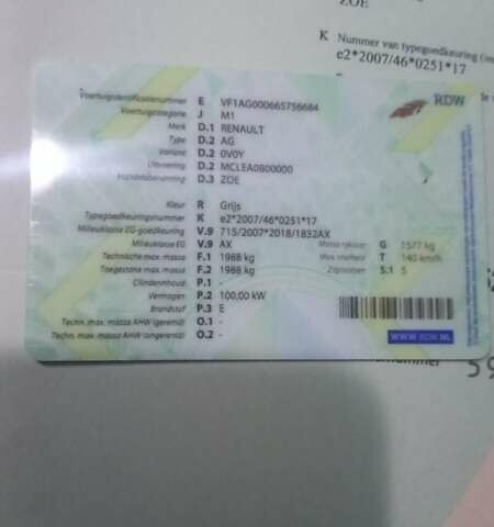 Рено Зое, объемом двигателя 0 л и пробегом 116 тыс. км за 12999 $, фото 17 на Automoto.ua