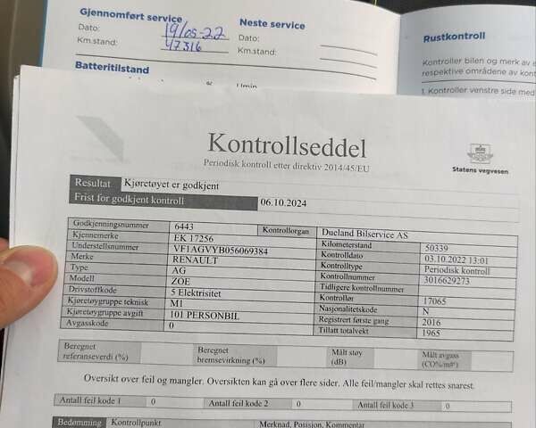 Сірий Рено Зое, об'ємом двигуна 0 л та пробігом 72 тис. км за 8000 $, фото 13 на Automoto.ua