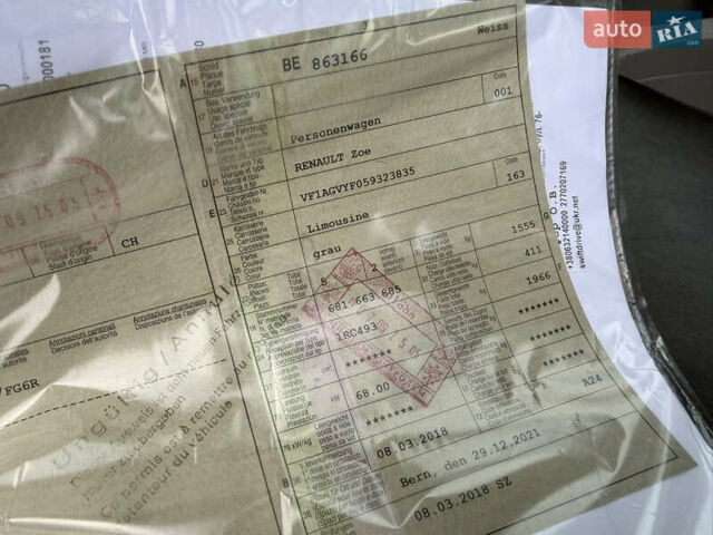 Сірий Рено Зое, об'ємом двигуна 0 л та пробігом 126 тис. км за 10499 $, фото 63 на Automoto.ua