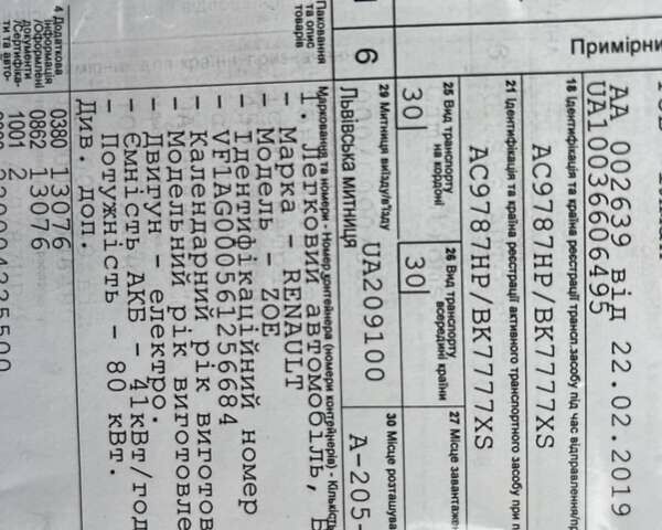 Сірий Рено Зое, об'ємом двигуна 0 л та пробігом 128 тис. км за 9150 $, фото 17 на Automoto.ua