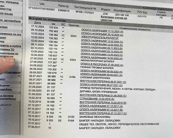 Синий Рено Зое, объемом двигателя 0 л и пробегом 166 тыс. км за 8999 $, фото 21 на Automoto.ua