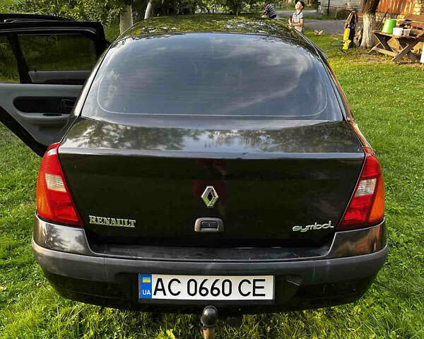 Черный Рено Clio Symbol, объемом двигателя 1.4 л и пробегом 266 тыс. км за 2800 $, фото 4 на Automoto.ua