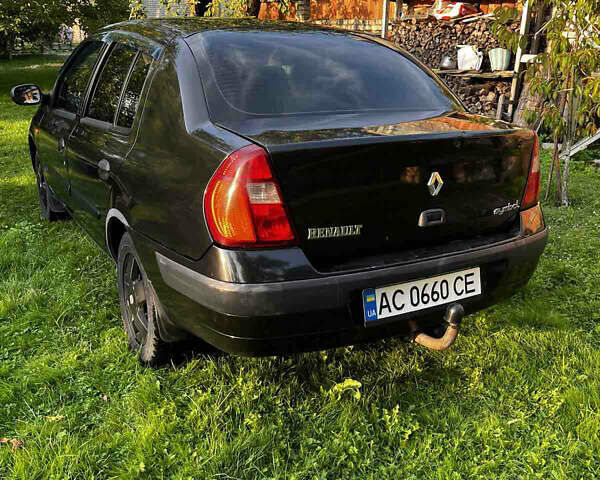 Черный Рено Clio Symbol, объемом двигателя 1.4 л и пробегом 266 тыс. км за 2800 $, фото 3 на Automoto.ua