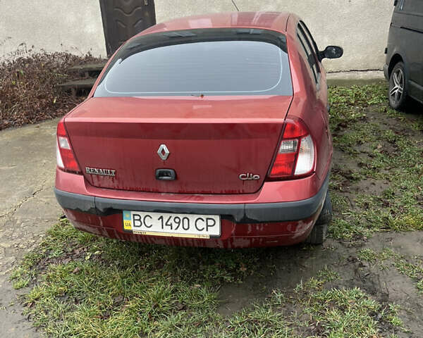 Красный Рено Clio Symbol, объемом двигателя 1.4 л и пробегом 177 тыс. км за 3300 $, фото 1 на Automoto.ua