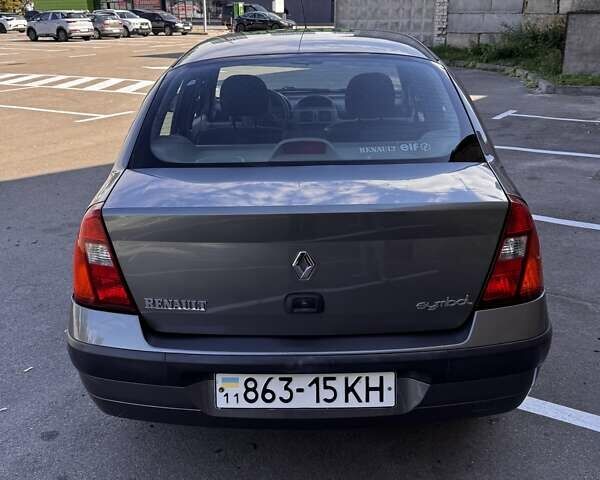 Серый Рено Clio Symbol, объемом двигателя 1.4 л и пробегом 121 тыс. км за 5000 $, фото 5 на Automoto.ua