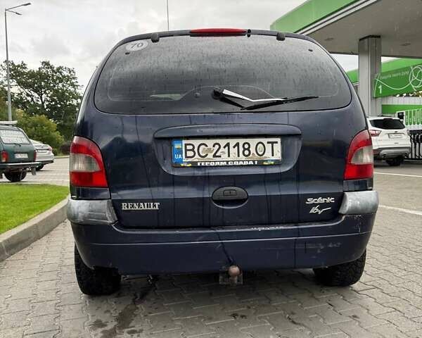 Рено Megane Scenic 2000 в Львове на Automoto.ua Синий Рено Megane Scenic, объемом двигателя 2 л и пробегом 305 тыс. км за 2600 $, фото 10 на Automoto.ua