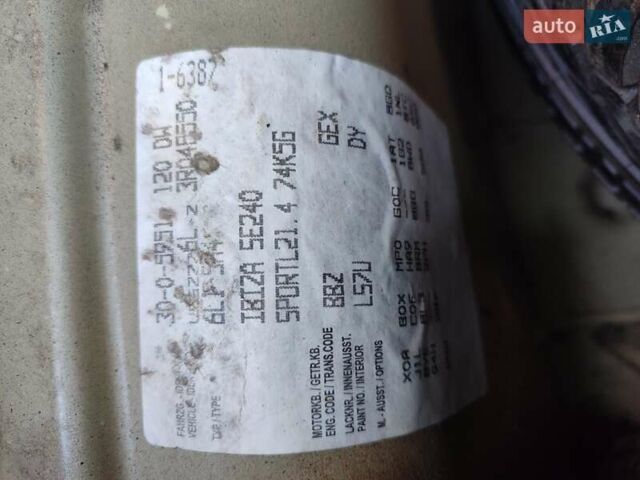 Серый Сеат Ибица, объемом двигателя 1.4 л и пробегом 210 тыс. км за 2000 $, фото 12 на Automoto.ua