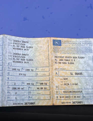 Синий Сеат Ибица, объемом двигателя 1.4 л и пробегом 134 тыс. км за 1000 $, фото 9 на Automoto.ua