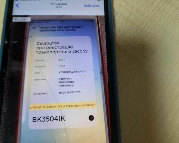 Белый Сеат Инка, объемом двигателя 1.9 л и пробегом 333 тыс. км за 999 $, фото 4 на Automoto.ua