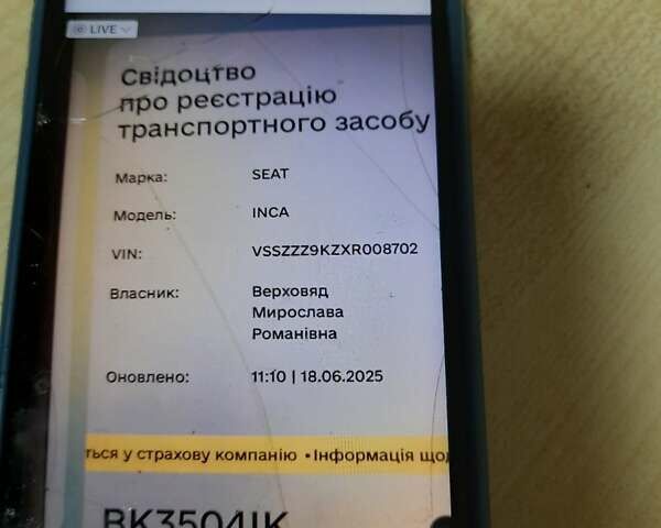 Белый Сеат Инка, объемом двигателя 1.9 л и пробегом 333 тыс. км за 999 $, фото 3 на Automoto.ua