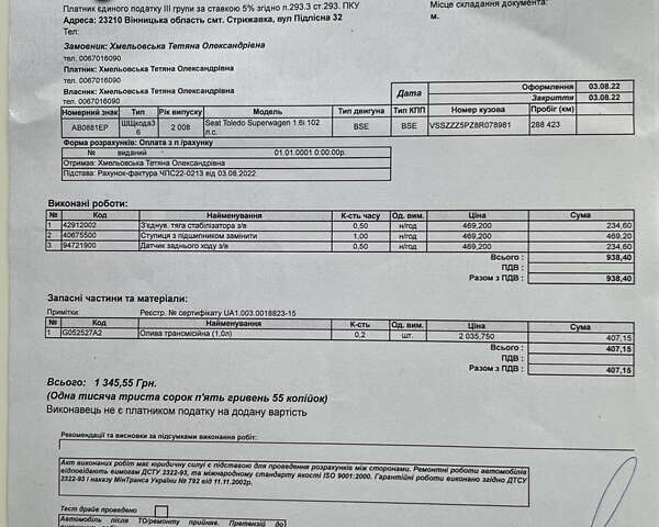 Черный Сеат Толедо, объемом двигателя 1.6 л и пробегом 305 тыс. км за 4999 $, фото 45 на Automoto.ua