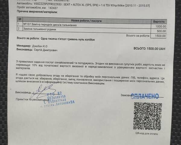 Красный Сеат Altea XL, объемом двигателя 1.6 л и пробегом 142 тыс. км за 10200 $, фото 29 на Automoto.ua