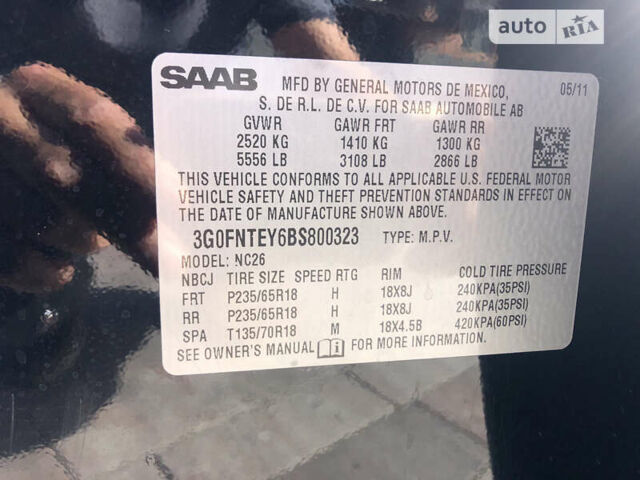 Черный Сааб 9-4 X, объемом двигателя 3 л и пробегом 240 тыс. км за 14000 $, фото 9 на Automoto.ua