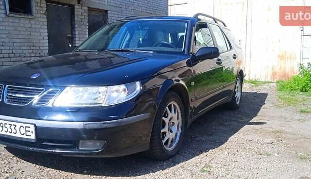 Черный Сааб 9-5, объемом двигателя 2.17 л и пробегом 275 тыс. км за 3000 $, фото 4 на Automoto.ua