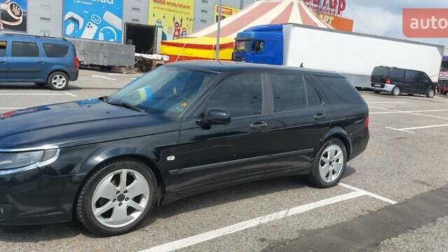 Черный Сааб 9-5, объемом двигателя 1.99 л и пробегом 312 тыс. км за 4200 $, фото 2 на Automoto.ua