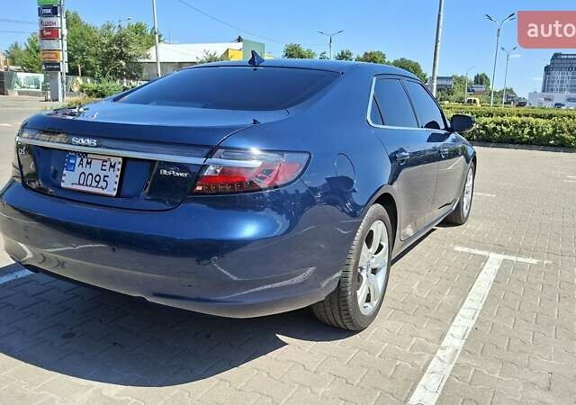 Синий Сааб 9-5, объемом двигателя 2 л и пробегом 201 тыс. км за 13000 $, фото 2 на Automoto.ua
