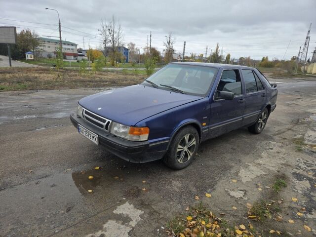 Синий Сааб 9000, объемом двигателя 2 л и пробегом 200 тыс. км за 1500 $, фото 1 на Automoto.ua