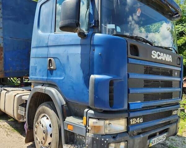 Синий Сканиа Р 124, объемом двигателя 12 л и пробегом 900 тыс. км за 6000 $, фото 1 на Automoto.ua