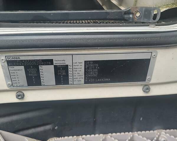 Білий Сканіа Р 420, об'ємом двигуна 0 л та пробігом 370 тис. км за 19900 $, фото 5 на Automoto.ua