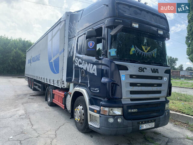 Синий Сканиа Р 420, объемом двигателя 11.71 л и пробегом 100 тыс. км за 16000 $, фото 1 на Automoto.ua