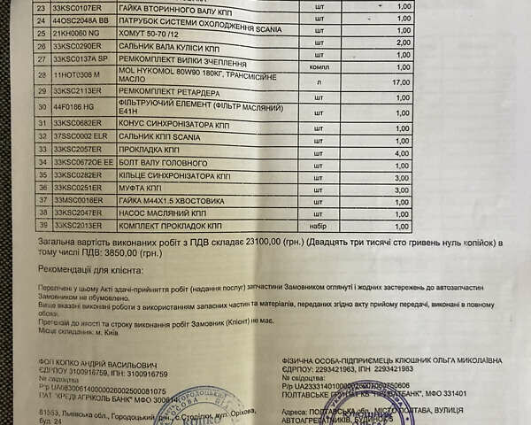 Синий Сканиа Р 420, объемом двигателя 11.71 л и пробегом 100 тыс. км за 16000 $, фото 18 на Automoto.ua