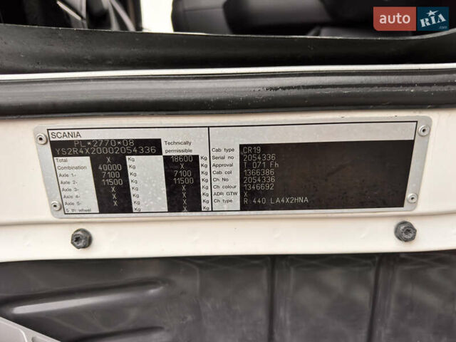Белый Сканиа R 440, объемом двигателя 12.74 л и пробегом 115 тыс. км за 12900 $, фото 28 на Automoto.ua