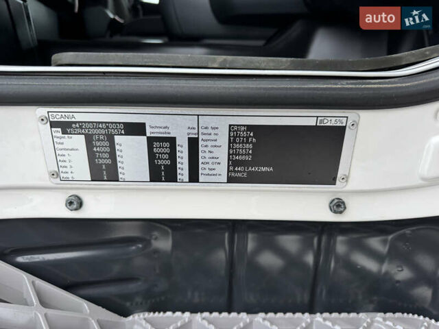 Белый Сканиа R 440, объемом двигателя 12.74 л и пробегом 823 тыс. км за 25000 $, фото 37 на Automoto.ua