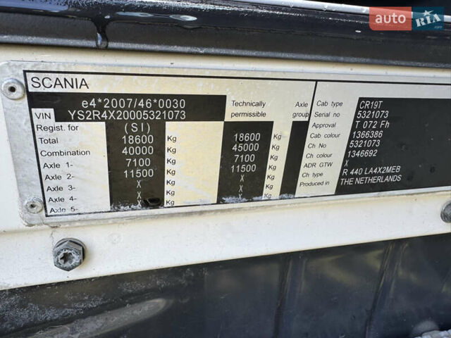 Белый Сканиа R 440, объемом двигателя 0 л и пробегом 978 тыс. км за 19550 $, фото 21 на Automoto.ua