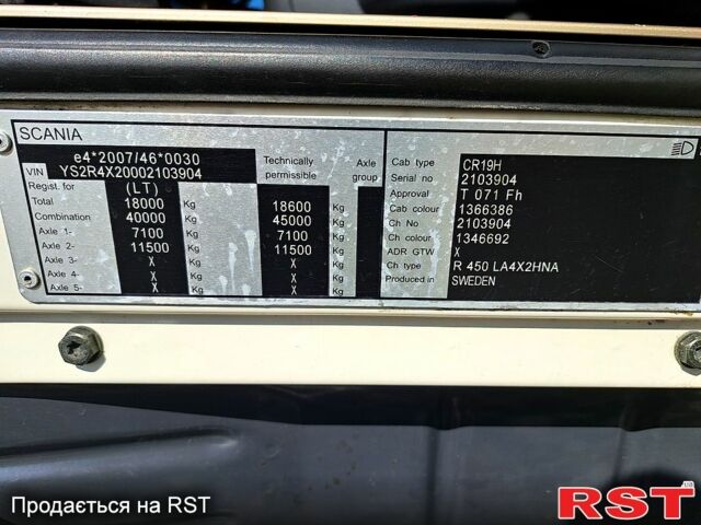 Сканіа R, об'ємом двигуна 13.6 л та пробігом 920 тис. км за 29700 $, фото 12 на Automoto.ua