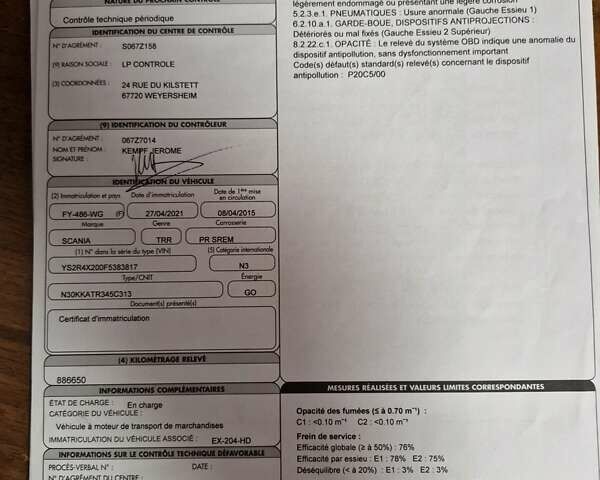 Белый Сканиа R 410, объемом двигателя 12.74 л и пробегом 900 тыс. км за 27900 $, фото 20 на Automoto.ua