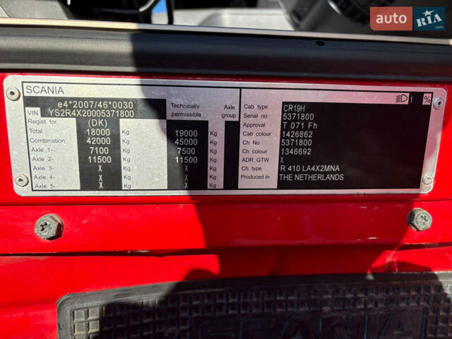 Красный Сканиа R 410, объемом двигателя 12.7 л и пробегом 700 тыс. км за 34000 $, фото 47 на Automoto.ua