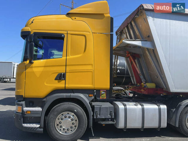 Желтый Сканиа R 450, объемом двигателя 12.7 л и пробегом 912 тыс. км за 35600 $, фото 2 на Automoto.ua