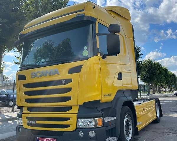 Желтый Сканиа R 450, объемом двигателя 12.74 л и пробегом 861 тыс. км за 33000 $, фото 8 на Automoto.ua