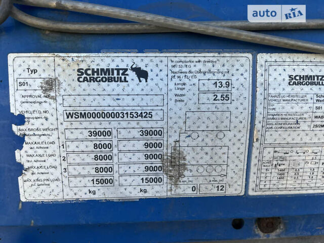 Шмітц Каргобулл САФ, об'ємом двигуна 0 л та пробігом 900 тис. км за 10800 $, фото 8 на Automoto.ua