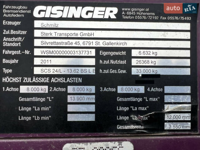 Сірий Шмітц Каргобулл САФ, об'ємом двигуна 0 л та пробігом 777 тис. км за 9800 $, фото 11 на Automoto.ua